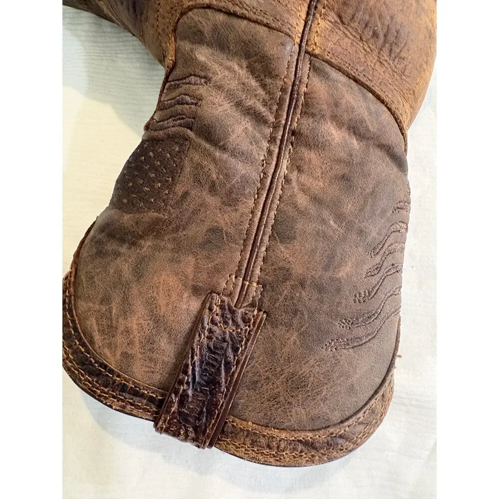 Durango Distressed Flag Western Boot Acorn Kids Size 3 Boys 8